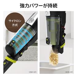 AQUA スティッククリーナー【サイクロン式/コードレス/ライムグリーン