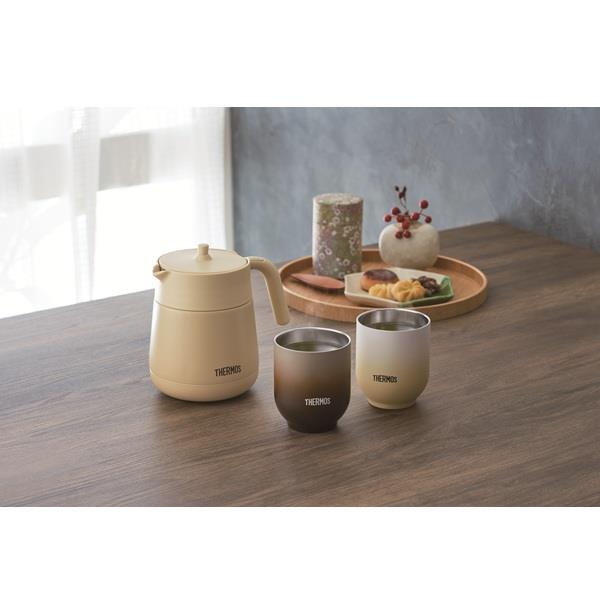 THERMOS 真空断熱ティーポット ストレーナー付き 450ml ベージュ TTE