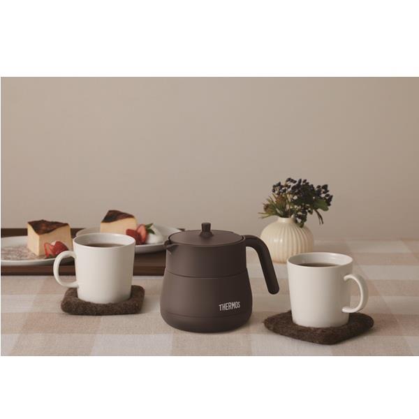 THERMOS 真空断熱ティーポット ストレーナー付き 450ml ブラウン TTE