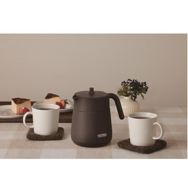ティーポット THERMOS 真空断熱ティーポット ストレーナー付き 700ml ブラウン TTE