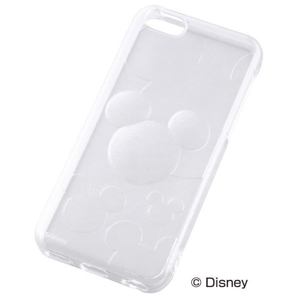 レイアウト Rt Dp6a Ic Iphone 5c用 ディズニー キャラクター キラキラ ソフトジャケット ミッキーヘッド クリア
