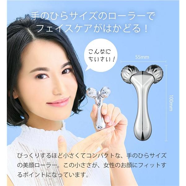LUVCHROME ステンレス ダブルローラー 美顔用品 ビューティフルエンジェル 綺麗堂 美ルル プラチナムミニ KRD1013