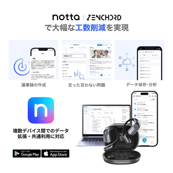 ZENCHORD AI議事録イヤホン （クラシックホワイト） ZENCHORD-1W