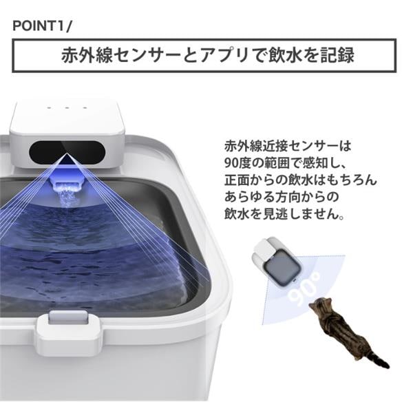 PETKIT ペット用自動給水器（カメラ無し） ホワイト P4115 | ノジマ