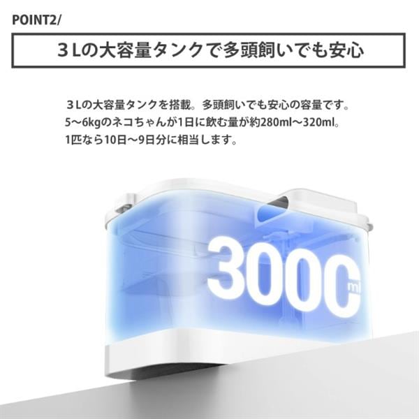 PETKIT ペット用自動給水器（カメラ無し） ホワイト P4115 | ノジマ