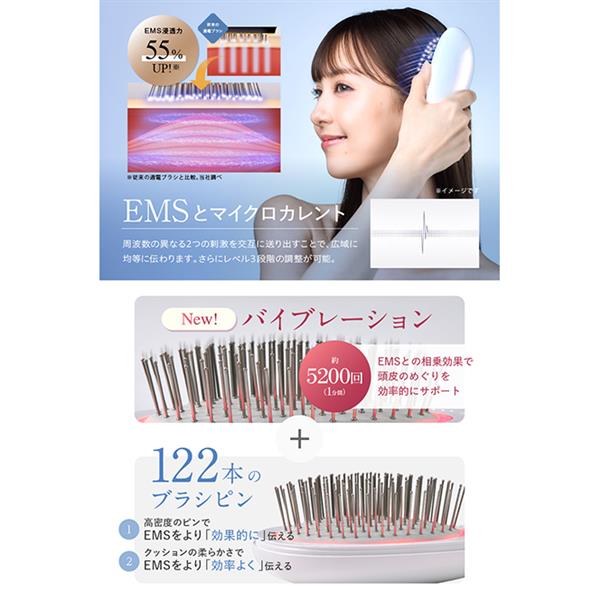 WAVEWAVE WH51-03-WH EMSクッションブラシ MINI ホワイト