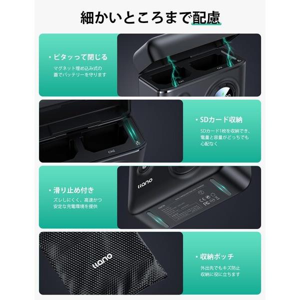 llano CS2デュアル カメラバッテリー 急速充電器 ソニーNP-FZ100用