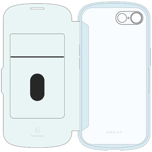NATURAL design iPhone16e 背面手帳型ケース ミント IP24SP-CHN03