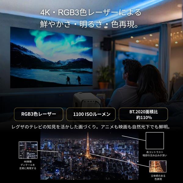 REGZA 4K レーザープロジェクター RLC-V5R-S | ノジマオンライン