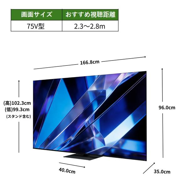 REGZA MiniLED液晶テレビ/4Kテレビ/75インチ ☆大型配送対象商品