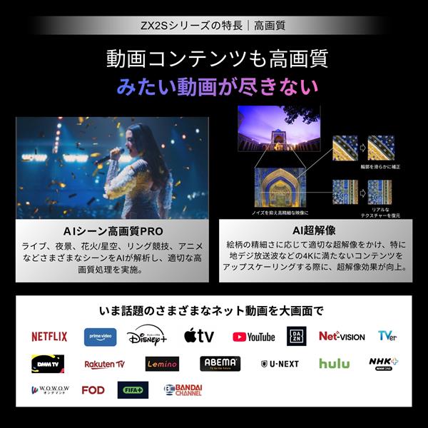 REGZA RGB Mini LED液晶テレビ/4Kテレビ/75インチ ☆大型配送対象商品