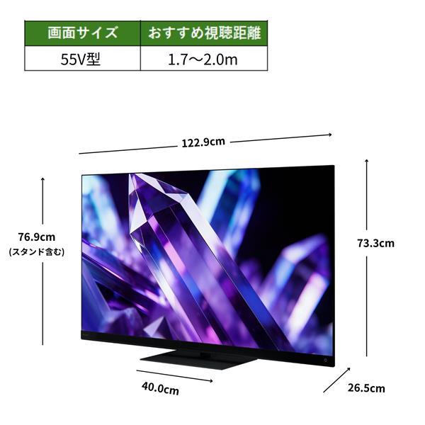 REGZA MiniLED液晶テレビ/量子ドット/4Kテレビ/55インチ 55Z890S