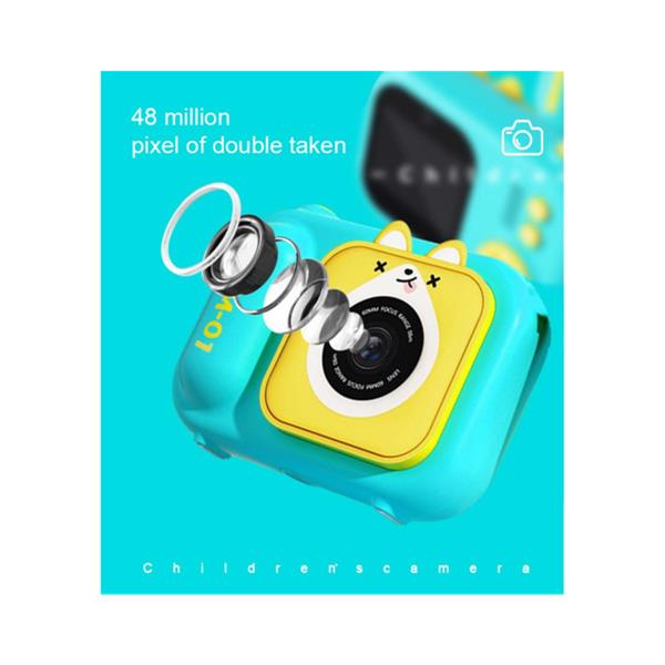 CINNOTOWN Kids Camera キッズカメラ ブルー 三脚付き 自撮り棒