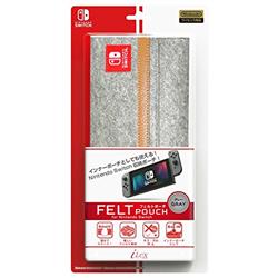 【Switch】 フェルトポーチｆｏｒニンテンドーＳＷＩＴＣＨ グレイ