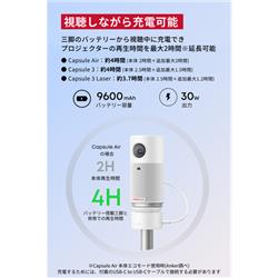 Anker Nebula 公式バッテリー搭載三脚スタンド ホワイト 2-in-1
