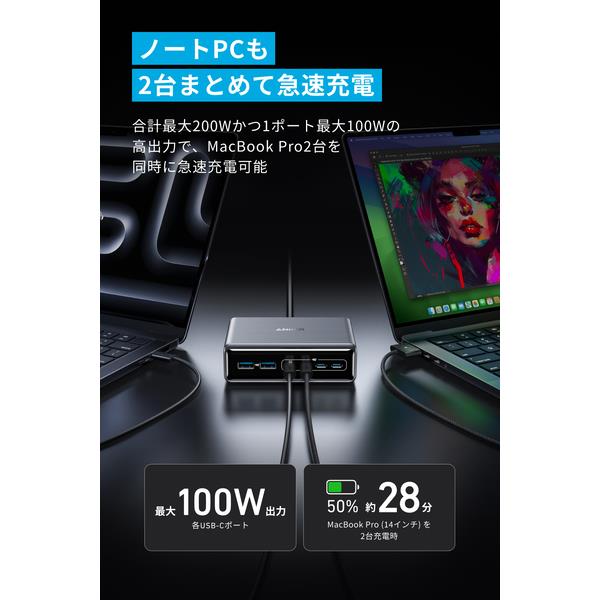 Anker Anker Prime Charger ［200W/ 6 Ports/GaN] A2683N41 | ノジマ