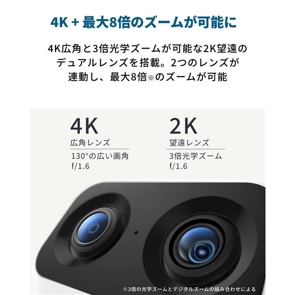 Eufy SecurityIndoor Cam S350 防犯カメラ 見守り Eufy Security Indoor Cam S350 ホワイト 防犯カメラ / 見守りカメラ