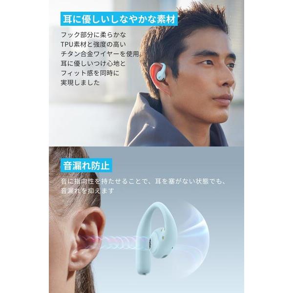 Anker Soundcore AeroFit Pro ミントブルー Ankerから耳をふさがないイヤフォン「AeroFit/AeroFit Pro