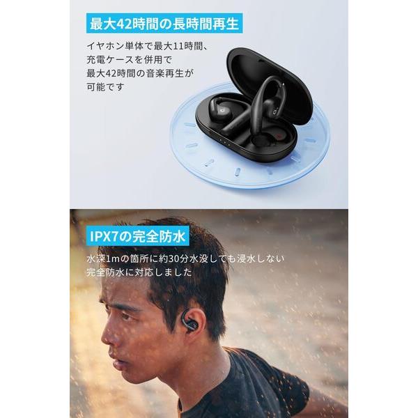 Anker ワイヤレスイヤホン Soundcore Aero Fit［オープンイヤー/耳掛け