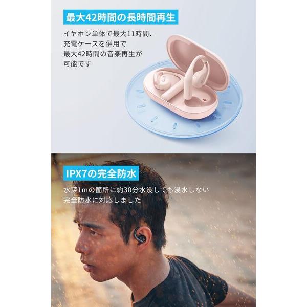 Anker ワイヤレスイヤホン Soundcore AeroFit［オープンイヤー/耳掛け