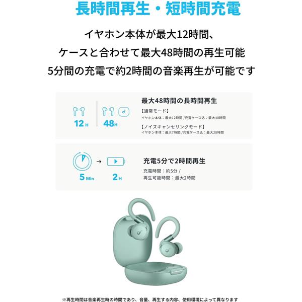 Anker A3968Z61 イヤホン Soundcore Sport X20 グリーン