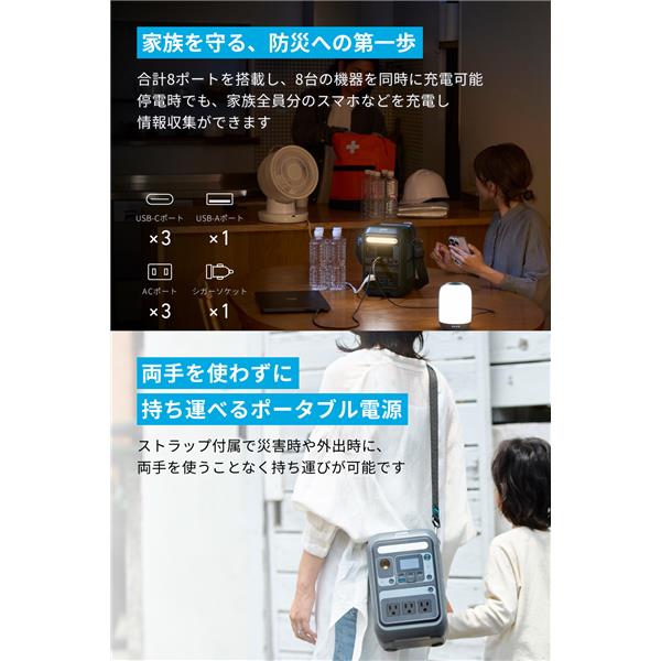 Anker A1722511 ポータブル電源 Solix C300 Portable Power