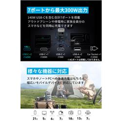 Anker ポータブル電源 Solix C300 DC Portable Power Station(最大出力