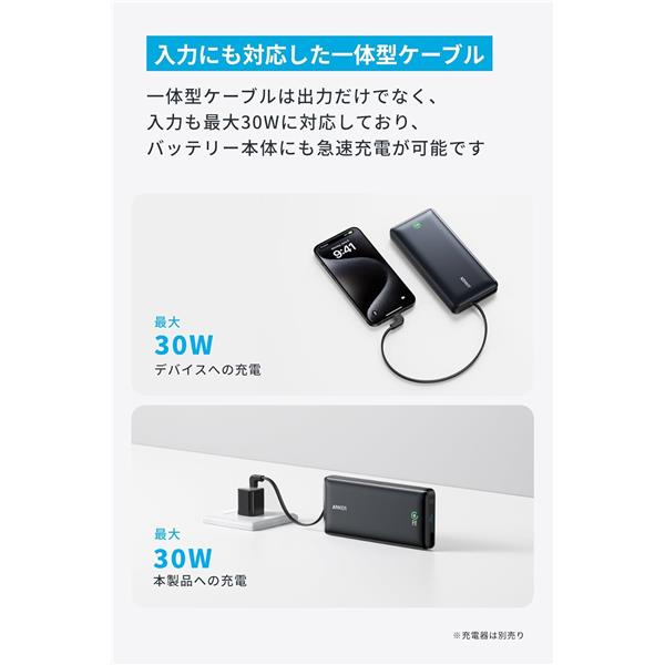Anker ナノパワーバンク20000mAh モバイルバッテリー　2個セット Anker Nano Power Bank (20000mAh, 30W, Built-In USB-C