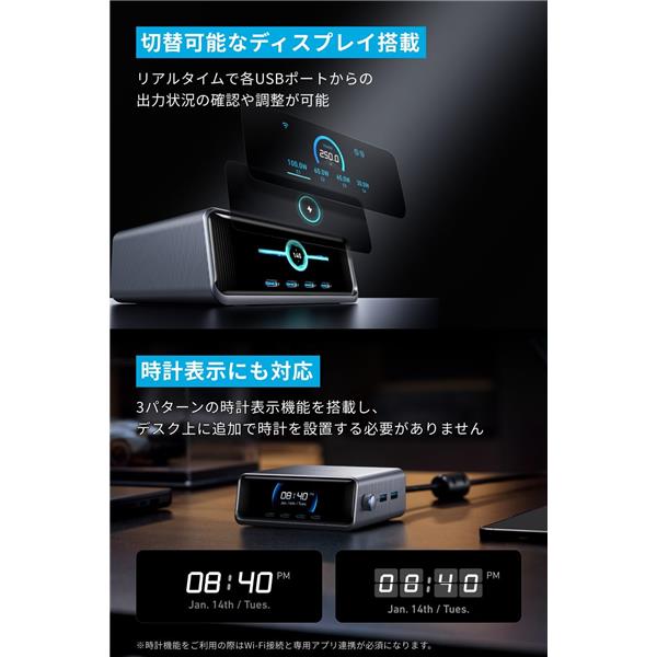 Anker Anker Prime Charger[250W/6 Ports GaN/シルバー/USB Power