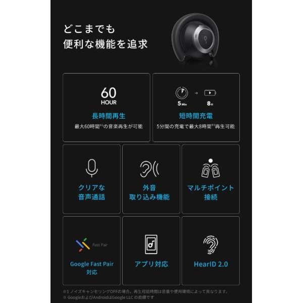 Anker ヘッドホン Soundcore Space One Pro ミッドナイトブラック