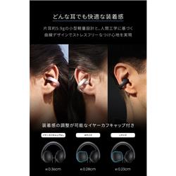 Anker ワイヤレスイヤホン Soundcore AeroClip [左右分離 イヤーカフ