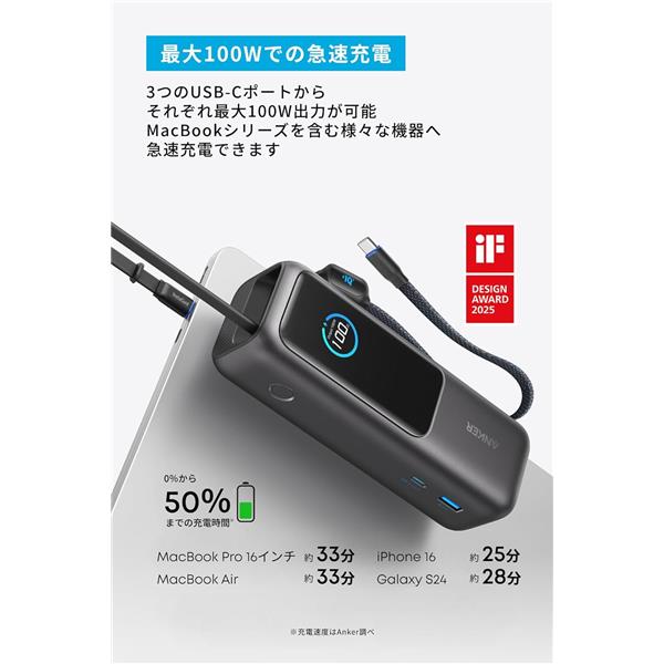 【新品未開封】Anker Power Bank 25000mAh ブラック 新品未開封】Anker Power Bank 25000mAh ブラック
