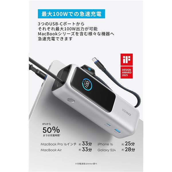 Anker Anker Power Bank [25000mAh/Built-In & マキトリシキUSB-C