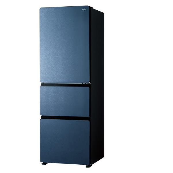 ハイアール 冷蔵庫[スリム3ドア 右開き/375L/ファン/自動製氷/ブルー
