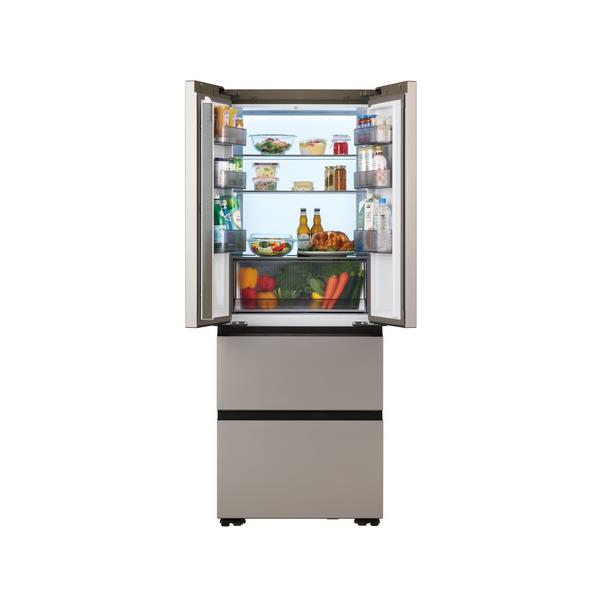 ハイアール冷蔵庫　☆地域限定配達無料★ ハイアール 冷蔵庫 CORISM 4ドア 観音開き 411L アイボリーグレー