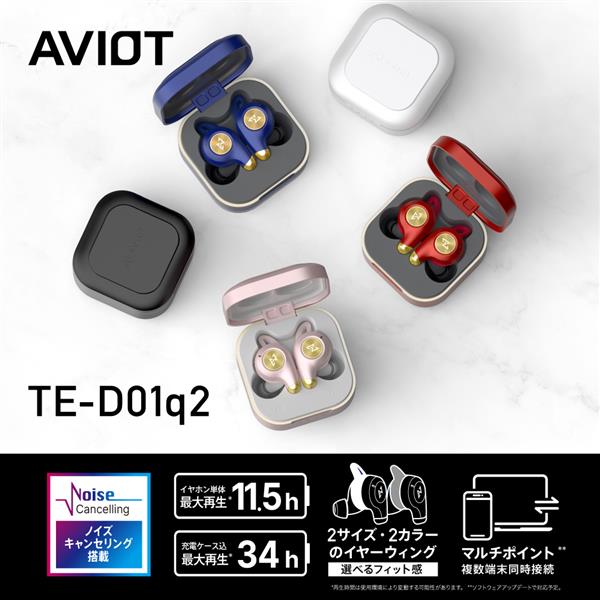 AVIOT イヤホン【ワイヤレス(左右分離)/Bluetooth/マイク対応/ノイズ