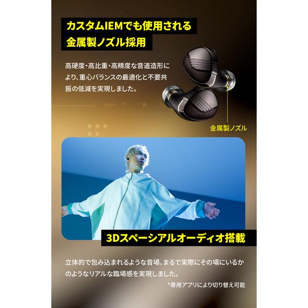 AVIOT イヤホン【ワイヤレス(左右分離)/Bluetooth/マイク対応
