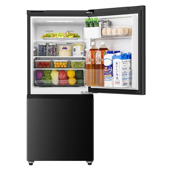 ハイセンス ファン式冷凍冷蔵庫 2ドア/右開き/135L/ブラック HR-D140KB