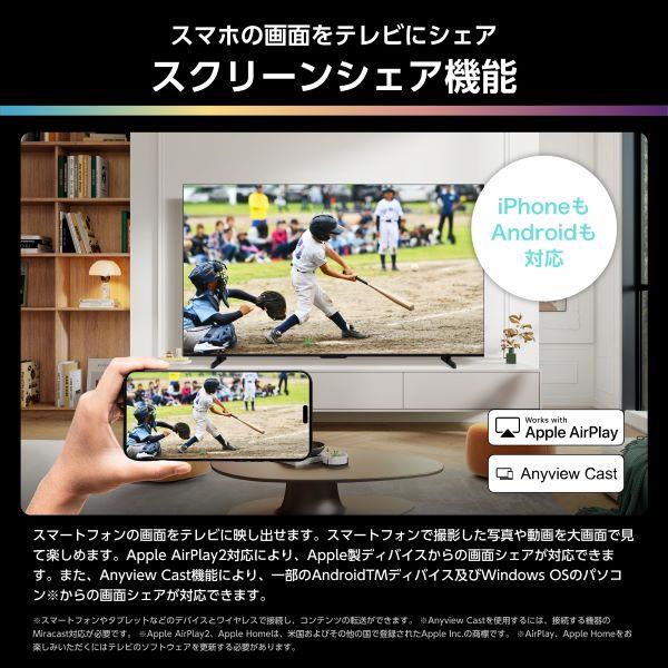 ハイセンス 4K液晶テレビ 65V型/miniLED/ARコート低反射/5.1.2ch