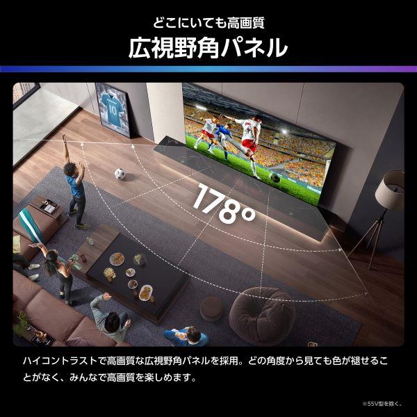 ハイセンス 4K液晶テレビ 65V型/miniLED/144Hz ☆大型配送対象商品