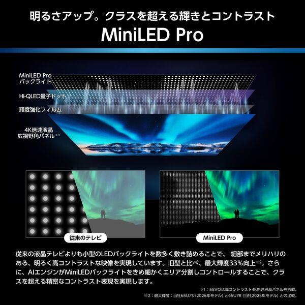 ハイセンス 4K液晶スマートテレビ [65V型/Mini LED/スマートテレビ