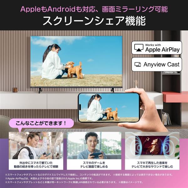 ハイセンス 液晶テレビ【40V型/スクリーンシェア対応/ネット対応
