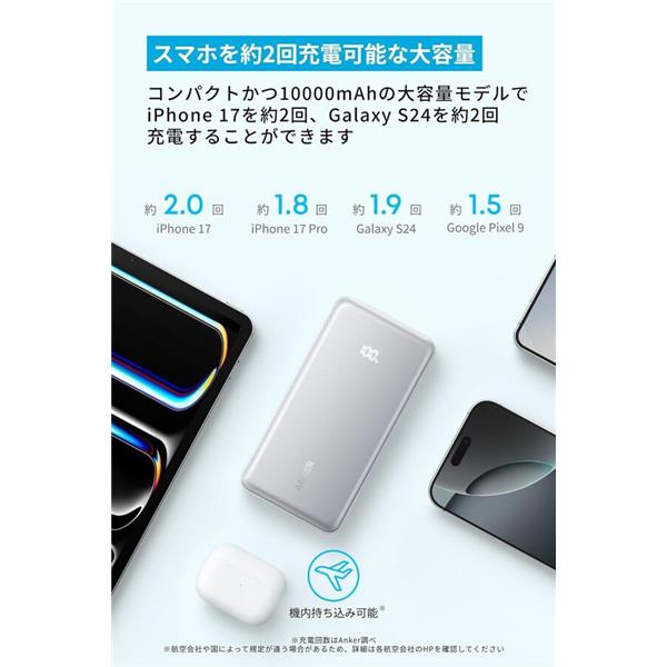 Anker モバイルバッテリー Zolo Power Bank 10000mAh 22.5W Built-In