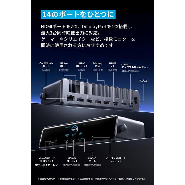 Anker Anker Prime ドッキングステーション A83B35A1 | ノジマオンライン