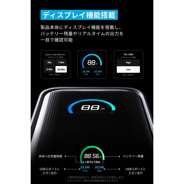 Anker 【アップグレード版】Anker Prime Power Bank 【9600mAh/65W