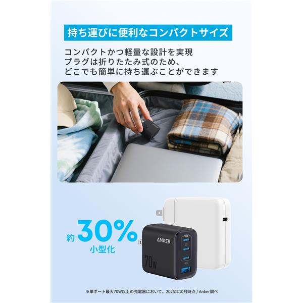 Anker Anker Zolo Charger [70W 4 Ports/ブラック］ A121CN11 | ノジマ