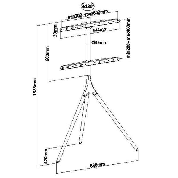 DMM.make TVスタンド DMM.make 【43-65インチ対応/VESA対応/3脚