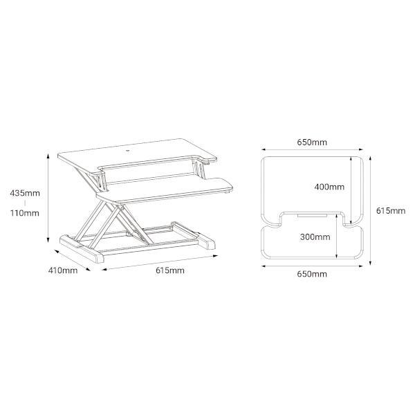 DMMmake DKS-LDD650G2W 卓上昇降デスク【デュアルタイプ/無段階 DMMmake DKS-LDD650G2W 卓上昇降デスク【デュアルタイプ/無段階