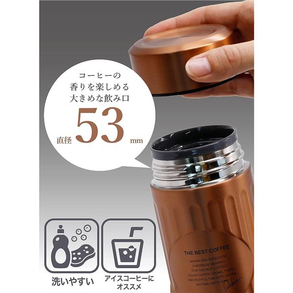 CBジャパン KOUKINQAHWA-GRGR コーヒーボトル カフア【抗菌仕様/保温/保冷/真空2層構造/420ml/グラファイトグレー】 |  ノジマオンライン