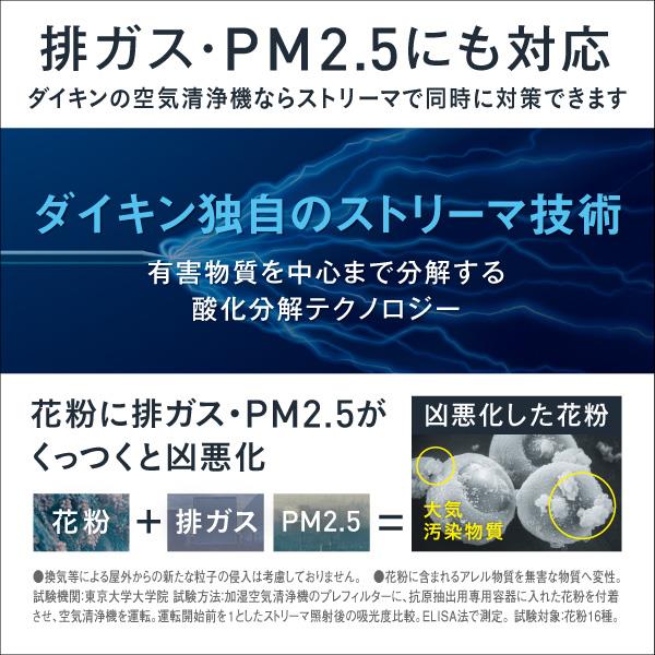 DAIKIN MC55Z-W ストリーマ空気清浄機 【適用畳数：～25畳/アクティブ 